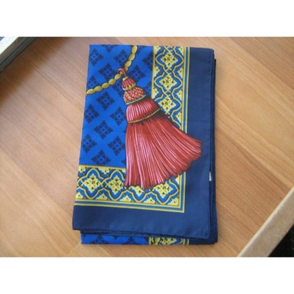 Vintage Avon Scarf Decorative Colorful Tassels Rope Designs Made in Italy
